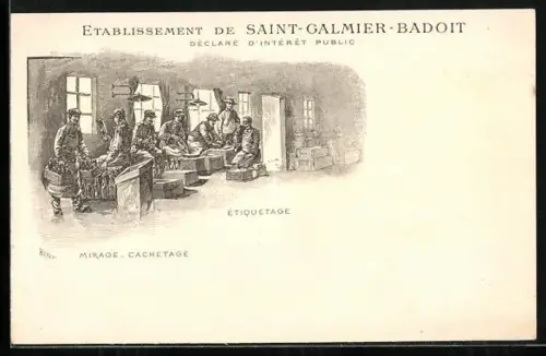 AK Reklame für Saint-Galmier-Badoit Mineralwasser