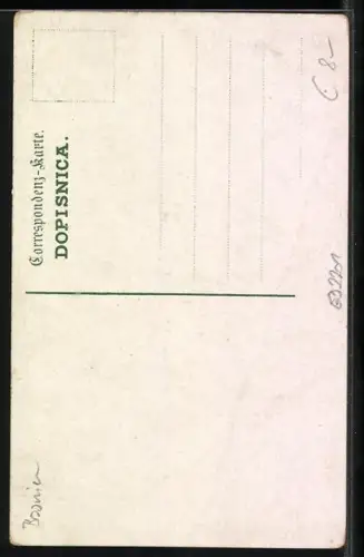 AK Jajce, Panorama mit Wasserfall