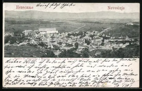 AK Nevesinje, Panorama mit Bergen