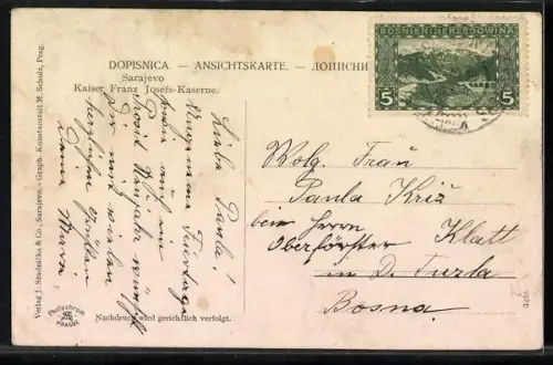 AK Sarajevo, Kaiser Franz Josefs-Kaserne