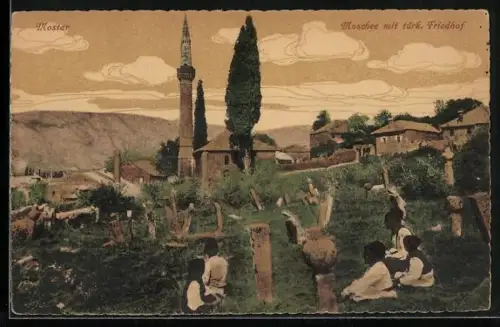 AK Mostar, Moschee mit türkischem Friedhof
