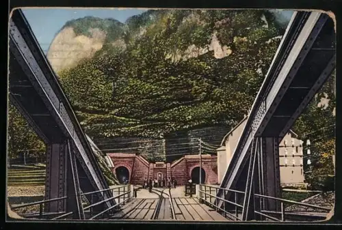 AK Megjegja, Drina-Brücke an der Ostrenze