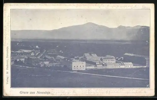 AK Nevesinje, Panorama mit Bergen