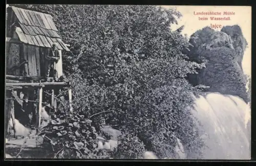 AK Jajce, Landesübliche Mühle beim Wasserfall