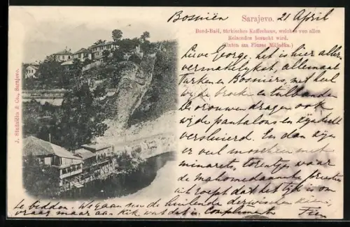 AK Sarajevo, Bend-Basi, türkisches Cafe, am Fulle Miljacka