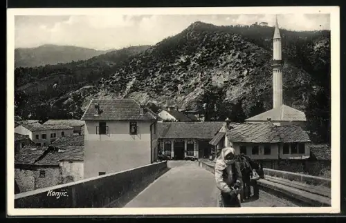 AK Konjic, Panorama mit Brücke