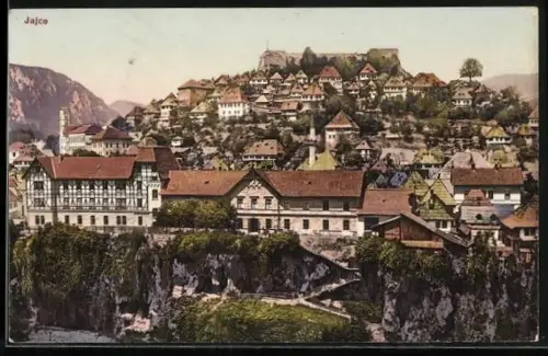 AK Jajce, Panorama mit Bergen