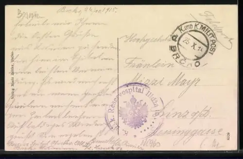 AK Brcko, Weltkrieg 1914-15, Neuer Markt, Kucukalichäuser