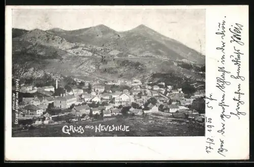 AK Nevesinje, Panorama mit Bergen