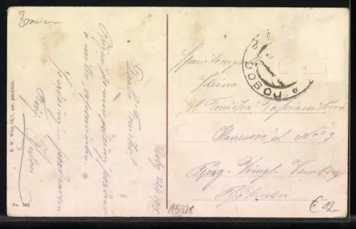 AK Doboj, Strassenpartie mit Burg