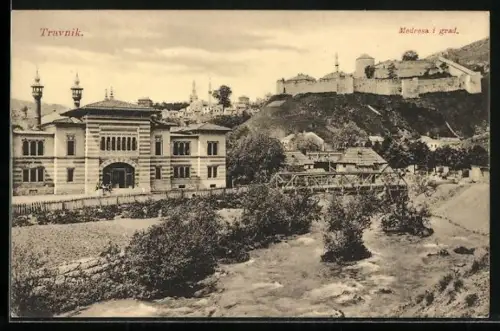 AK Travnik, Panorama, Medresa i grad
