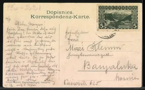 AK Kalinovik, Teilansicht der Ortschaft