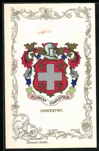 AK Oswestry, Wappen u. Ornament-Rahmen