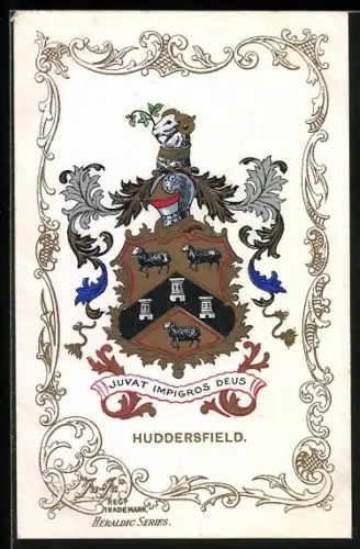 AK Huddersfield, Wappen u. Ornament-Rahmen