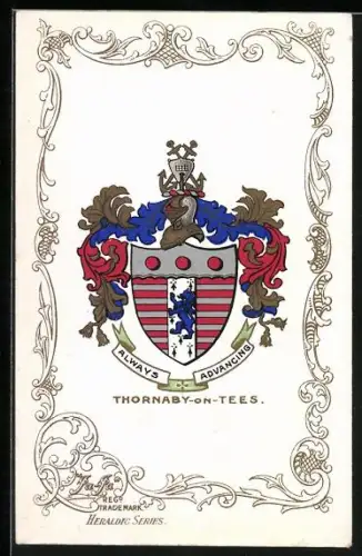 AK Thornaby-on-Tees, Wappen u. Ornament-Rahmen