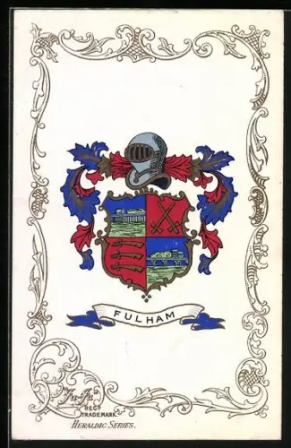 AK Fulham, Wappen u. Ornament-Rahmen