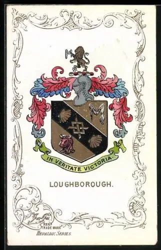 AK Loughborough, Wappen u. Ornament-Rahmen