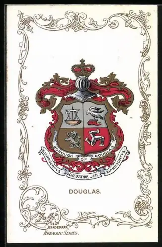 AK Douglas, Wappen u. Ornament-Rahmen