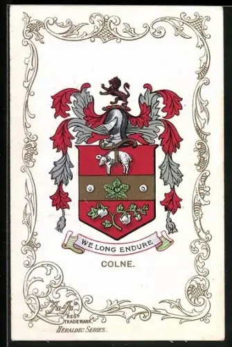 AK Colne, Wappen u. Ornament-Rahmen