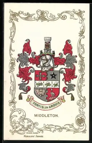 AK Middleton, Wappen u. Ornament-Rahmen