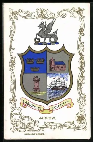 AK Jarrow, Wappen u. Ornament-Rahmen