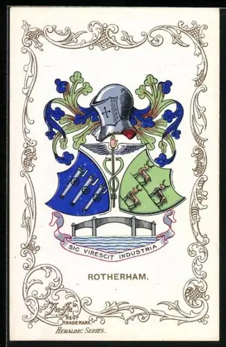 AK Rotherham, Wappen u. Ornament-Rahmen
