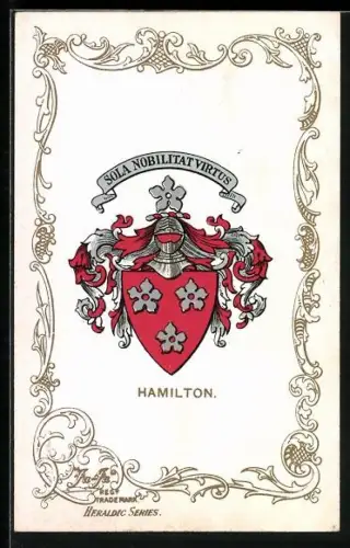 AK Hamilton, Wappen u. Ornament-Rahmen