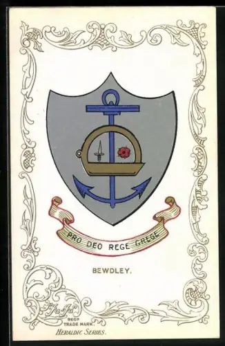 AK Bewdley, Wappen u. Ornament-Rahmen