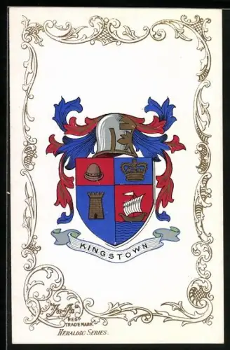 AK Kingstown, Wappen u. Ornament-Rahmen