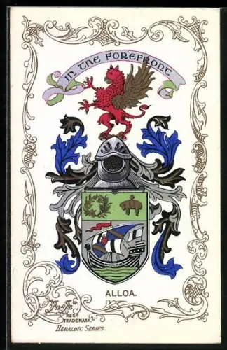 AK Alloa, Wappen u. Ornament-Rahmen