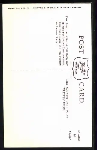 AK Devonport, Wappen u. Ornament-Rahmen