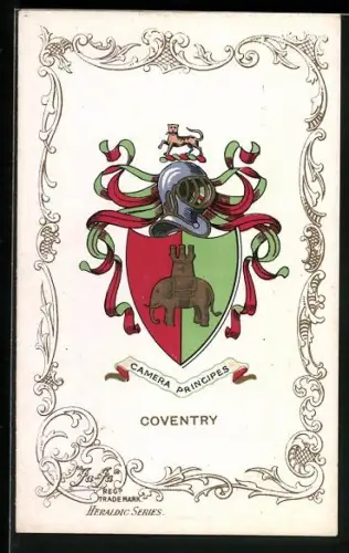 AK Coventry, Wappen u. Ornament-Rahmen