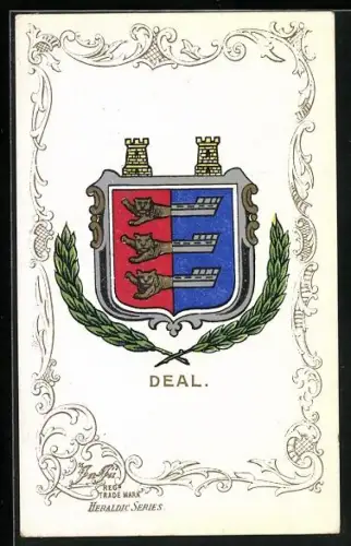 AK Deal, Wappen und Ornament-Rahmen