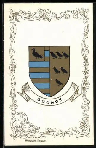 AK Bognor, Wappen und Ornament-Rahmen