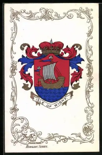 AK Isle of Wight, Wappen und Ornament-Rahmen