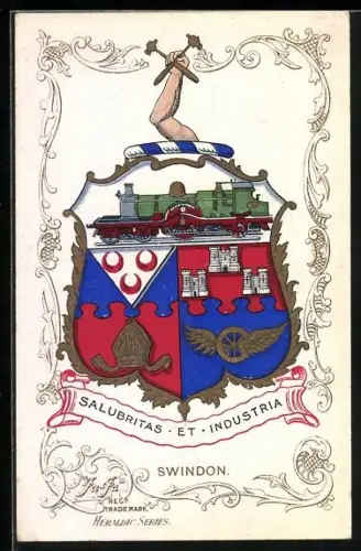 AK Swindon, Wappen und Ornament-Rahmen