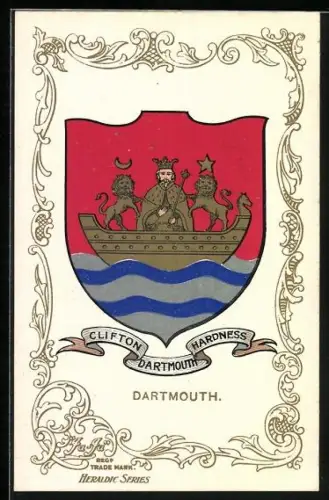 AK Dartmouth, Wappen und Ornament-Rahmen