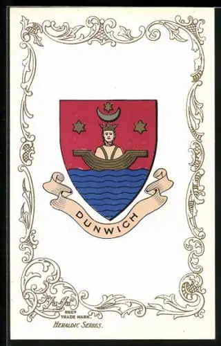 AK Dunwich, Wappen und Ornament-Rahmen