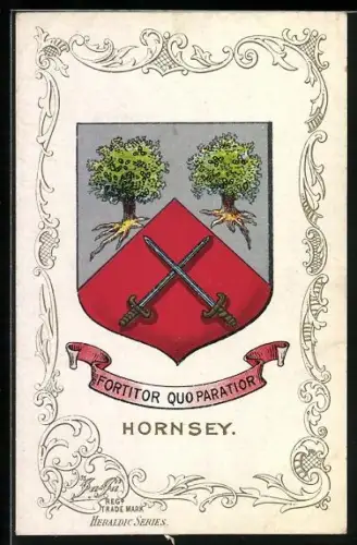 AK Hornsey, Wappen und Ornament-Rahmen