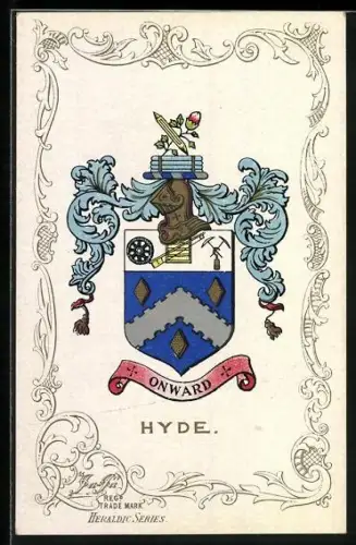 AK Hyde, Wappen und Ornament-Rahmen