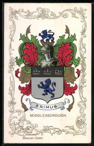 AK Middlesborough, Wappen und Ornament-Rahmen