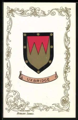 AK Uxbridge, Wappen und Ornament-Rahmen