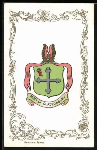 Künstler-AK Abbey of Glastonbury, Wappen