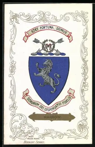 AK Harrow, Wappen und Ornament-Rahmen