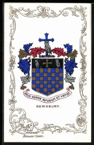 AK Dewsbury, Wappen und Ornament-Rahmen