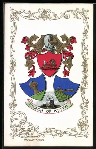 AK Burgh of Keith, Wappen und Ornament-Rahmen, Gebäude