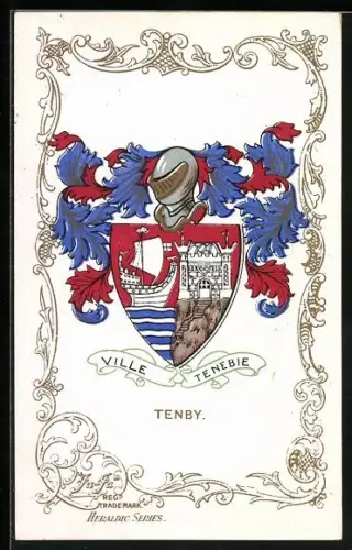 AK Tenby, Wappen und Ornament-Rahmen