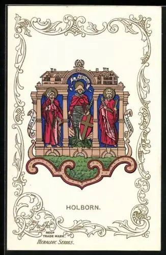 AK Holborn, Wappen und Ornament-Rahmen