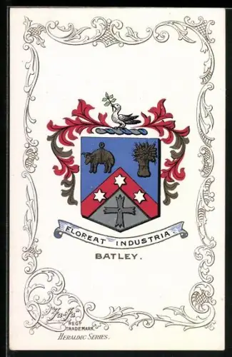 AK Batley, Wappen und Ornament-Rahmen