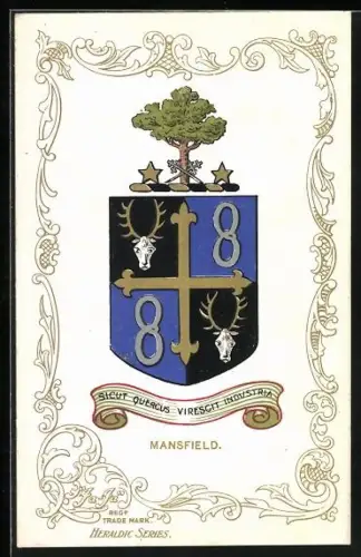 AK Mansfield, Wappen und Ornament-Rahmen